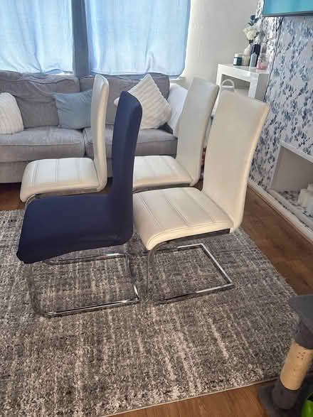 Photo of free 4 cream/off white solid chairs (Orpington br6) #1