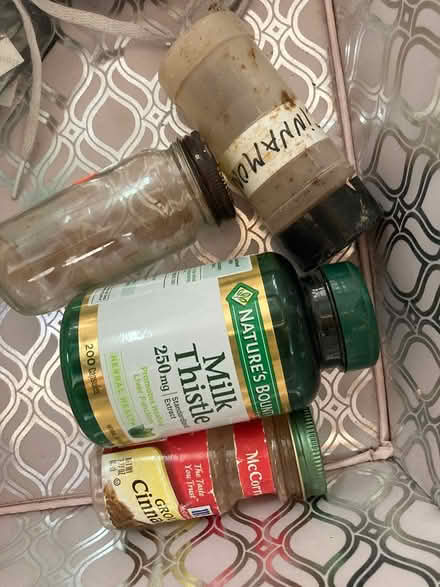 Photo of free Empty spice and other bottles (Foothill Boulevard Cupertino) #1