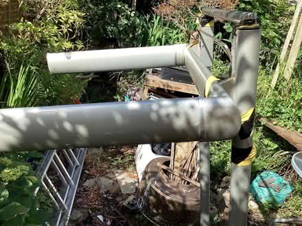 Photo of free Glass table with metal legs (Glastonbury town BA6) #1