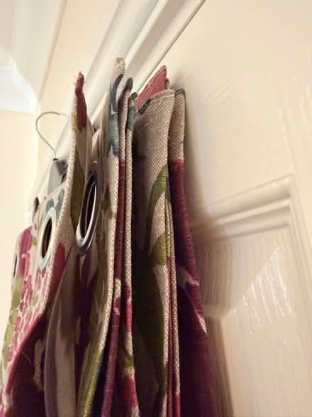 Photo of free W46”xL54” Print Curtains & Tie Backs (2 Pairs) (Clifton CA10) #1