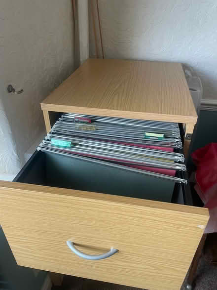 Photo of free 3 drawer wooden filing cabinet (Orrell Post WN5) #2