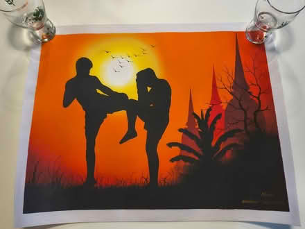 Photo of free Muay Thai Kickboxing Painting (Boise Eliot) #1
