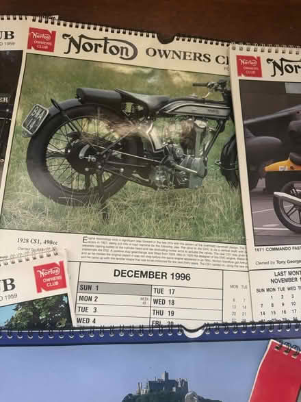 Photo of free 14 x vintage Motorcycle calendars (Erdington, Birmingham B23) #3
