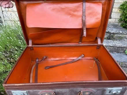 Photo of free Old leather suitcase (Woodmancote GL11) #2