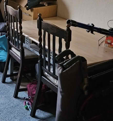 Photo of free Dining table and 2 chairs (Paston PE4) #1
