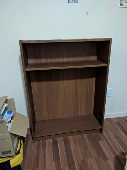 Photo of free Small brown bookshelf (Lynnwood/Scriber Lake) #1