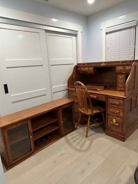 Photo of free Accordion Desk, solid wood (Orange, Ca) #1
