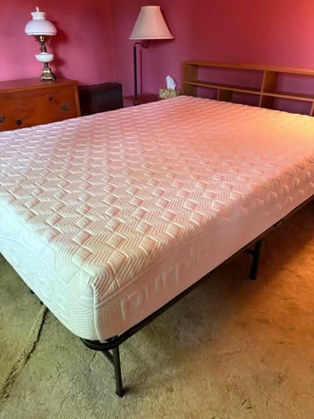 Photo of free Purple mattress, frame, headboard (Croton-on-Hudson) #1