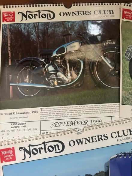 Photo of free 14 x vintage Motorcycle calendars (Erdington, Birmingham B23) #2