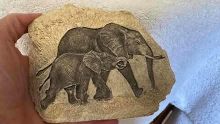 Photo of free Resin elephant stone ornament (Eagle Hill) #1