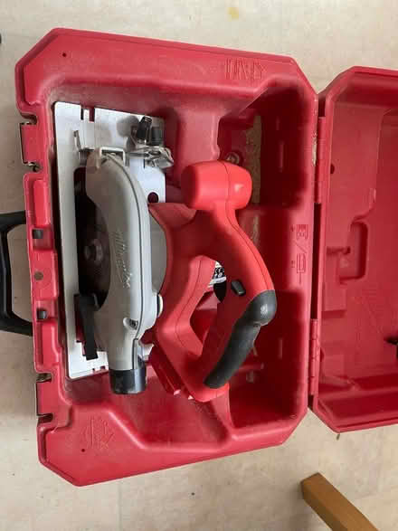 Photo of free Milwaukee V18 Circular Saw with Lidl X 20v battery adapter (Sheringham NR26) #1