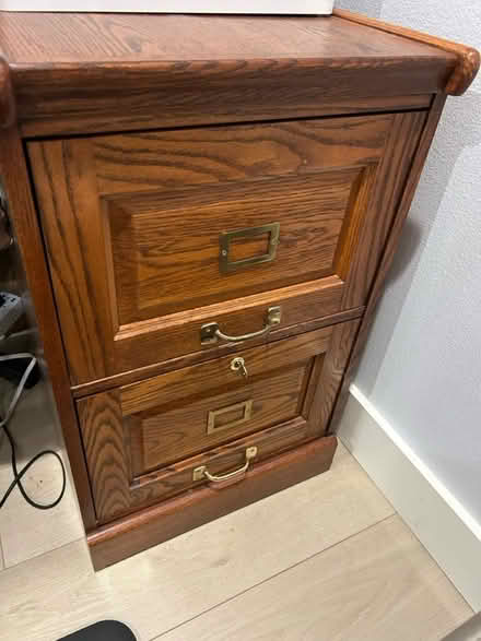 Photo of free Accordion Desk, solid wood (Orange, Ca) #2