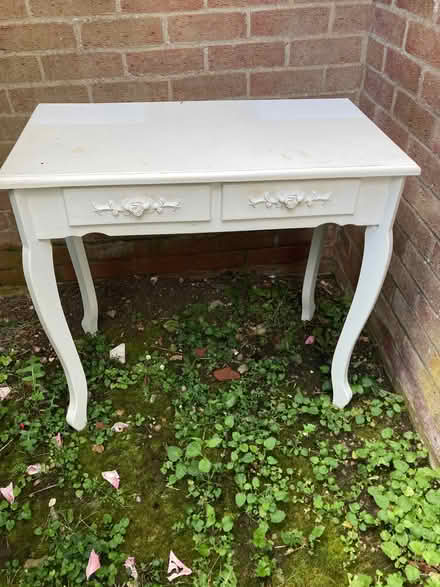 Photo of free Girls White Dressing Table with Mirror & Bedside Cabinet. (St James, South Elmham IP19) #2