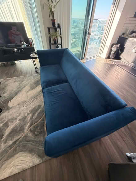 Photo of free Blue 3 Seater Sofa (North Acton W3) #1