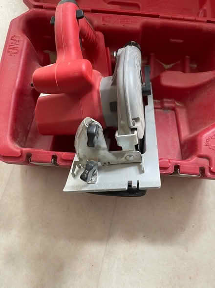 Photo of free Milwaukee V18 Circular Saw with Lidl X 20v battery adapter (Sheringham NR26) #4