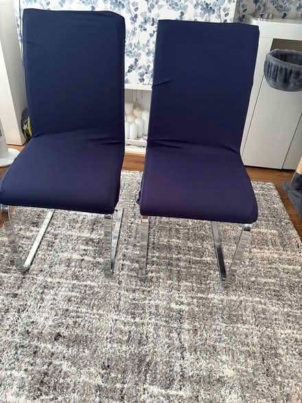 Photo of free 2 solid black chairs (Orpington br6) #4