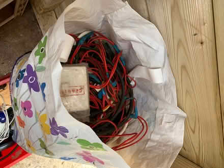 Photo of free Box and bag full of electrical wires and goods (Pebsham TN40) #1