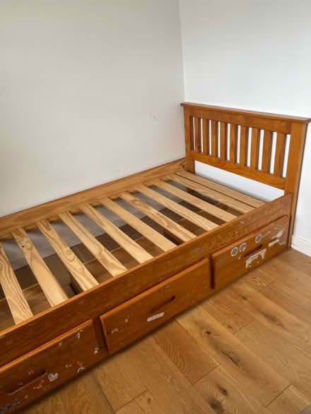 Photo of free Wooden single bed with 3 drawers (St. James area TN2) #2