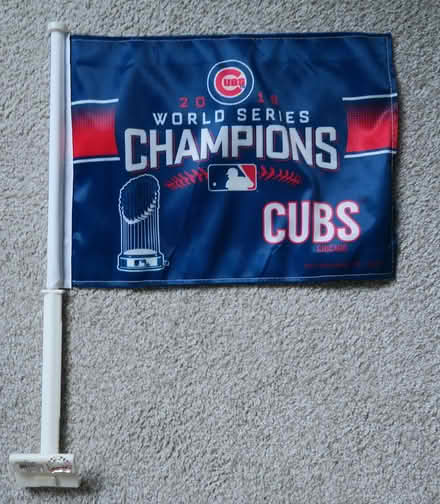 Photo of free Cubs Champions Car window flag (Prospect Hts) #1