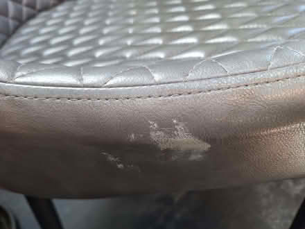 Photo of free 2 x dining chairs. Grey faux leather. No rips or tears. (Hampden Park BN22) #3