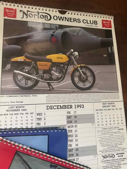 Photo of free 14 x vintage Motorcycle calendars (Erdington, Birmingham B23) #4