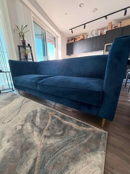 Photo of free Blue 3 Seater Sofa (North Acton W3) #2