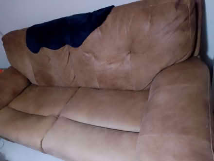 Photo of free Tan colour - Leather Sofa (West Howe BH12) #2