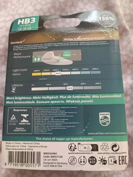 Photo of free Phillips HB3 car headlamp bulb new (HR6 Shobdon) #2