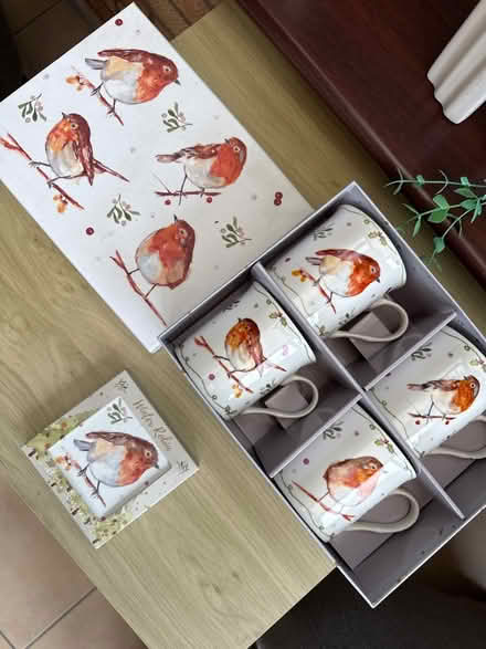 Photo of free 4 robin mug & 4 matching coasters (MK45) #1