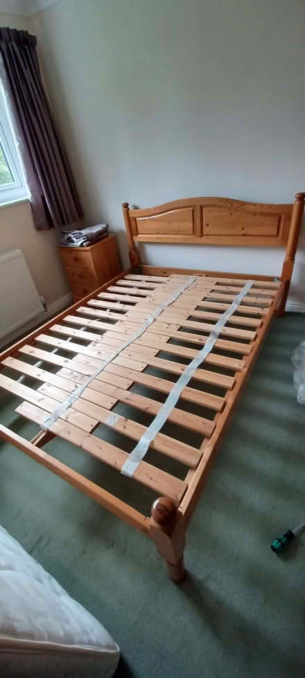 Photo of free Pine wooden bed frame (Longden SY5) #1