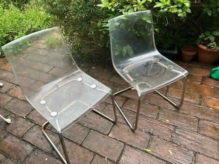 Photo of free Clear plastic chairs (NW1 Chalk Farm) #1