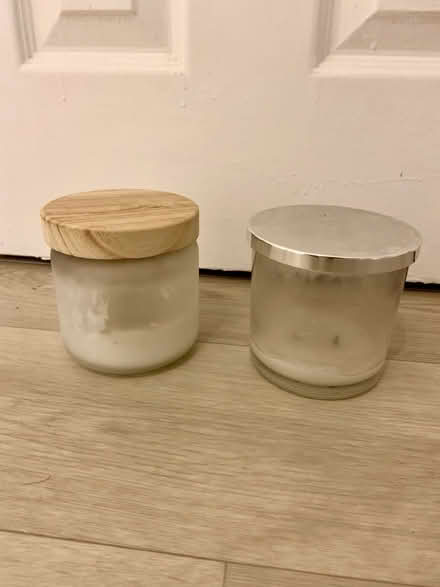 Photo of free 2 x used glass candle holders (Christchurch) #1