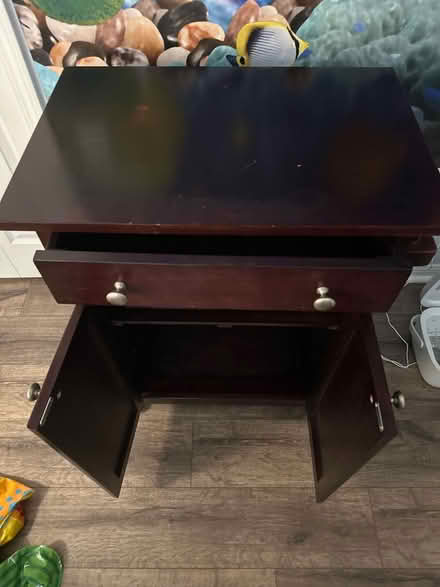 Photo of free Wheeled Wood Cabinet (Land o Lakes) #2
