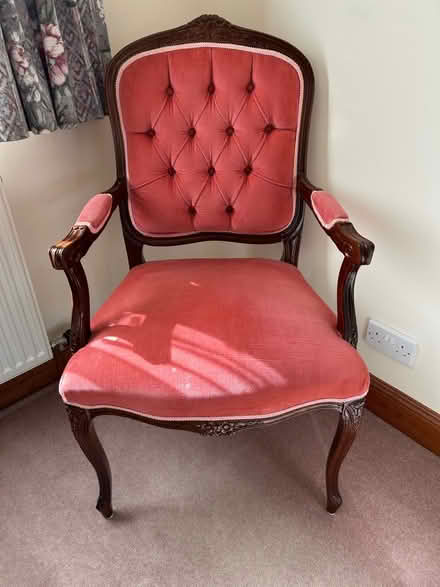 Photo of free 6 - 8 seat Italian style inlay dining table and chairs (Blairgowrie PH10) #4