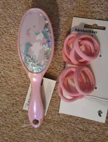 Photo of free Unicorn brush & hair ties, pink (South Acton) #2