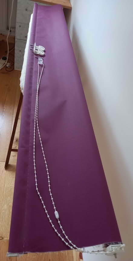 Photo of free Roller Blind, purple, 178cms wide plus fittings (Stroud GL5) #1