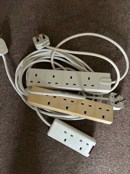 Photo of free 3 x plug extension leads (Barnard's Green WR14) #1