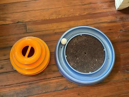 Photo of free Cat scratching post, two toys (01801) #2