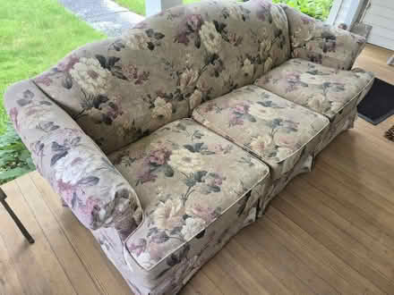 Photo of free Full size sofa, floral pattern (Unionville) #1