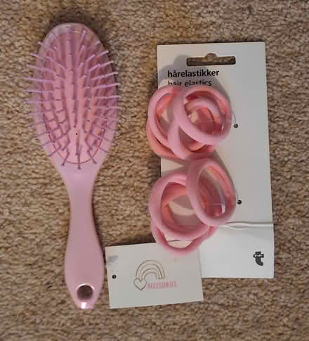 Photo of free Unicorn brush & hair ties, pink (South Acton) #1