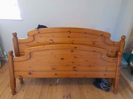 Photo of free King size pine bed frame - reasonable condition (Easthampstead RG12) #1