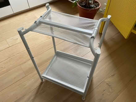 Photo of free Metal IKEA desk legs with basket (Hackney Downs E5) #1