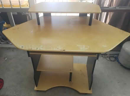 Photo of free Desk w/shelf (Clarksburg) #1