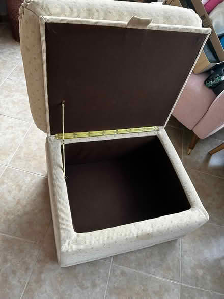 Photo of free Cream storage pouffe (Woodley RG5) #1