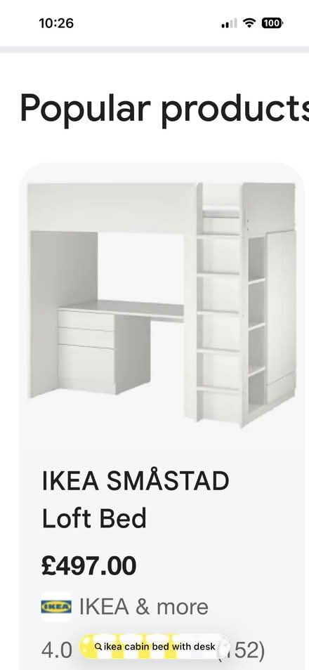 Photo of free Kids ilea camp bed (Sk4 4hq) #1