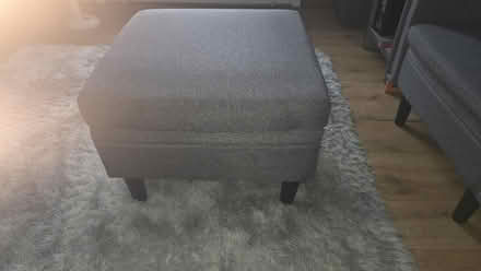Photo of free Grey 3 seater sofa and foot stool (Morley LS27) #3