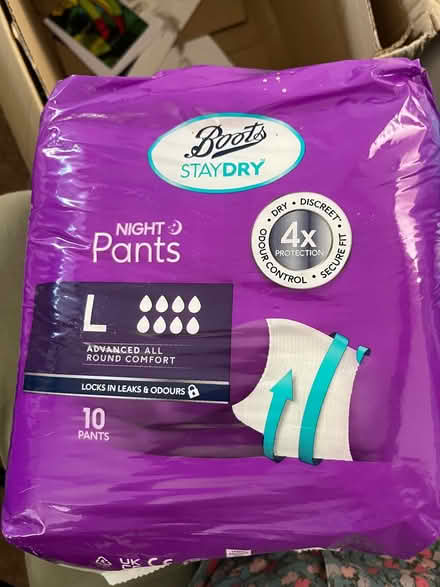 Photo of free Packages of Incontinence pants, sized S, M, L (Islip OX5) #1