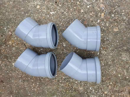 Photo of free Soil pipe fitting 45 deg elbows (GU2 Stoughton) #1