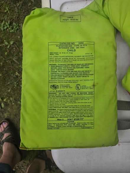 Photo of free Child's life vest (West Concord MA) #2