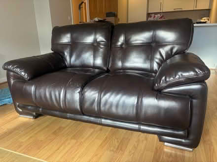 Photo of free 2 seater leather sofa (x2) - E18 (South Woodford) #2